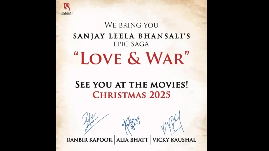 Love and War Movie 2025 By Bhansali Productions