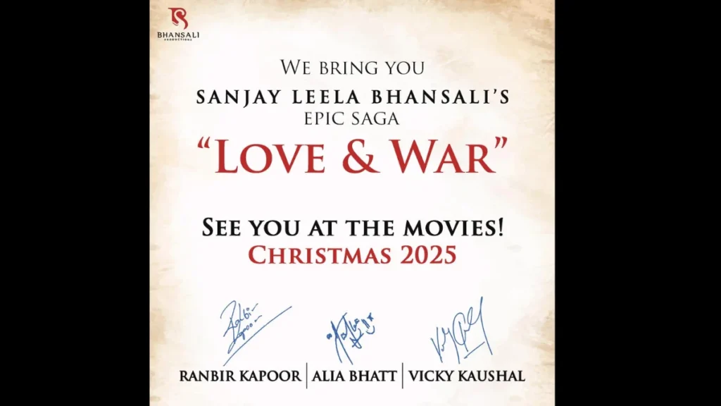 Bhansali लेकर आ रहे हैं Love And War Movie 2025: Release, Plot And Cast of Movie 2 Love and War Movie 2025 By Bhansali Productions